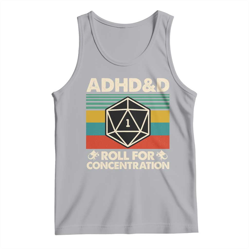 ADHD&D Roll for Concentration Tank Top Retro 90s ADHD Roll For Concentration Funny Gamer - Wonder Print Shop