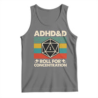 ADHD&D Roll for Concentration Tank Top Retro 90s ADHD Roll For Concentration Funny Gamer - Wonder Print Shop