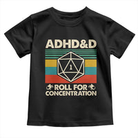 ADHD&D Roll for Concentration Toddler T Shirt Retro 90s ADHD Roll For Concentration Funny Gamer - Wonder Print Shop