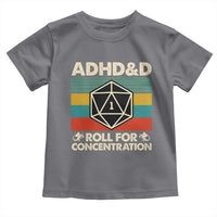 ADHD&D Roll for Concentration Toddler T Shirt Retro 90s ADHD Roll For Concentration Funny Gamer - Wonder Print Shop