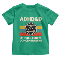 ADHD&D Roll for Concentration Toddler T Shirt Retro 90s ADHD Roll For Concentration Funny Gamer - Wonder Print Shop