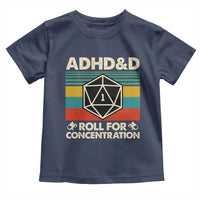ADHD&D Roll for Concentration Toddler T Shirt Retro 90s ADHD Roll For Concentration Funny Gamer - Wonder Print Shop