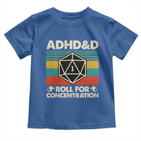 ADHD&D Roll for Concentration Toddler T Shirt Retro 90s ADHD Roll For Concentration Funny Gamer - Wonder Print Shop