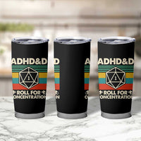 ADHD&D Roll for Concentration Tumbler Cup Retro 90s ADHD Roll For Concentration Funny Gamer - Wonder Print Shop