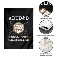 ADHD&D Roll for Concentration Garden Flag ADHD Roll For Concentration Funny Gamer - Wonder Print Shop