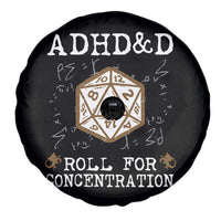 ADHD&D Roll for Concentration Spare Tire Cover ADHD Roll For Concentration Funny Gamer - Wonder Print Shop