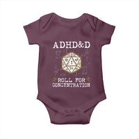 ADHD&D Roll for Concentration Baby Onesie ADHD Roll For Concentration Funny Gamer - Wonder Print Shop