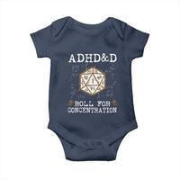 ADHD&D Roll for Concentration Baby Onesie ADHD Roll For Concentration Funny Gamer - Wonder Print Shop