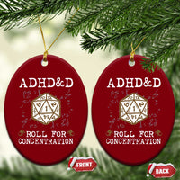 ADHD&D Roll for Concentration Ceramic Ornament ADHD Roll For Concentration Funny Gamer - Wonder Print Shop