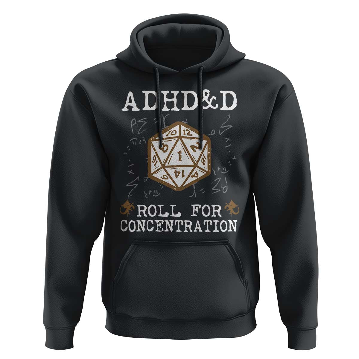 ADHD&D Roll for Concentration Hoodie ADHD Roll For Concentration Funny Gamer - Wonder Print Shop