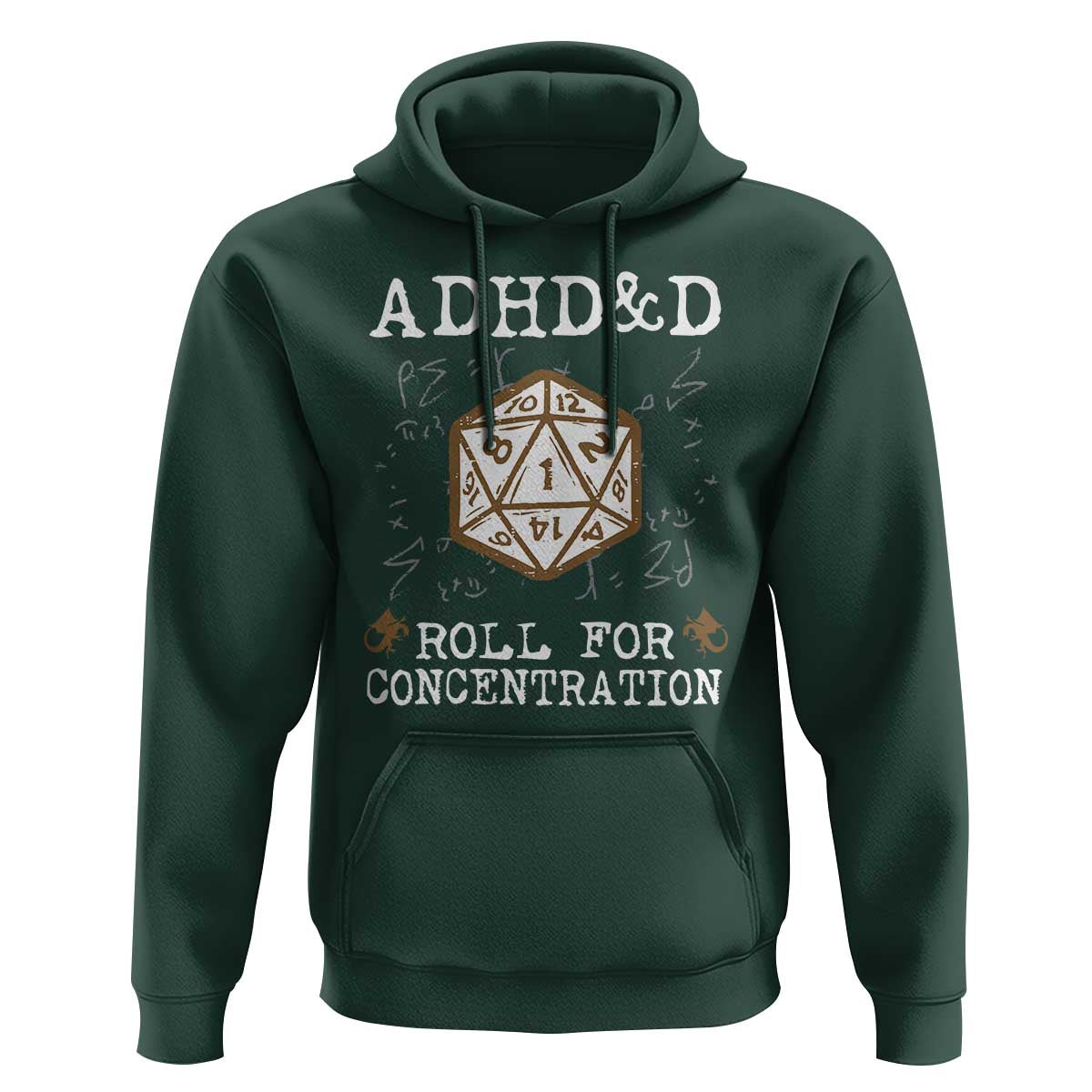 ADHD&D Roll for Concentration Hoodie ADHD Roll For Concentration Funny Gamer - Wonder Print Shop