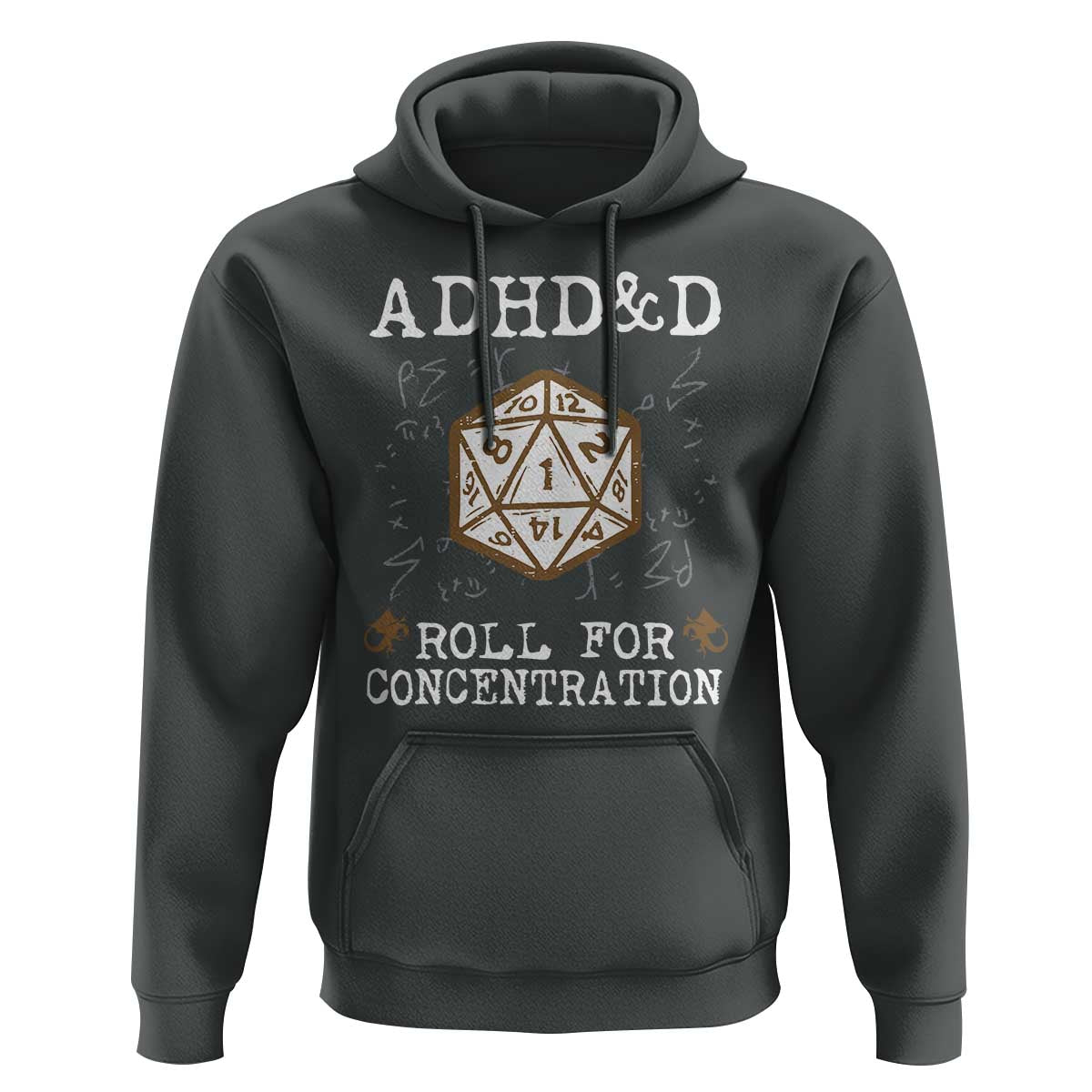 ADHD&D Roll for Concentration Hoodie ADHD Roll For Concentration Funny Gamer - Wonder Print Shop