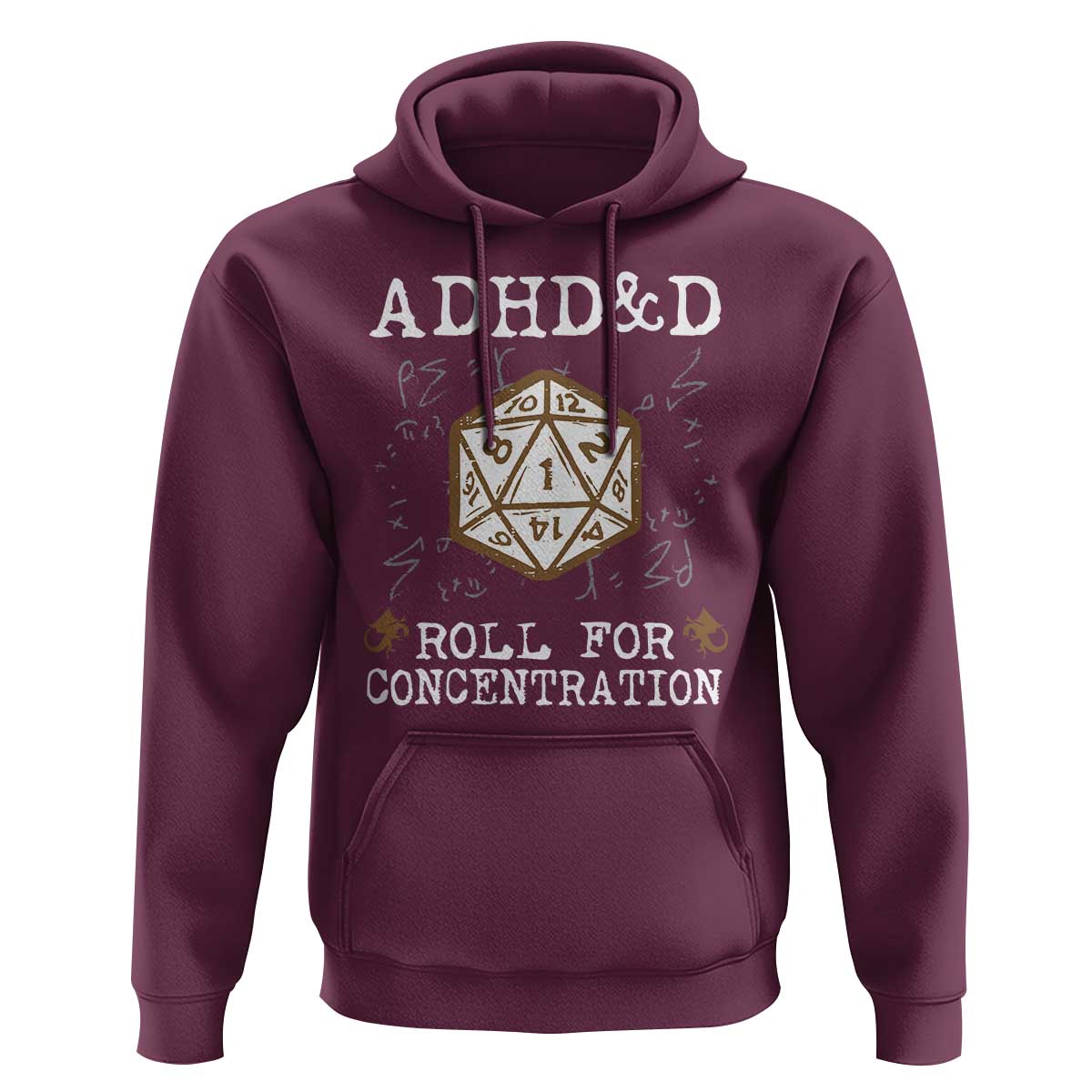 ADHD&D Roll for Concentration Hoodie ADHD Roll For Concentration Funny Gamer - Wonder Print Shop