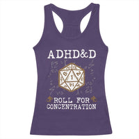 ADHD&D Roll for Concentration Racerback Tank Top ADHD Roll For Concentration Funny Gamer - Wonder Print Shop