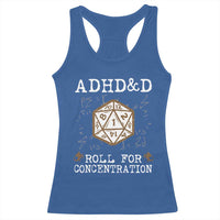 ADHD&D Roll for Concentration Racerback Tank Top ADHD Roll For Concentration Funny Gamer - Wonder Print Shop