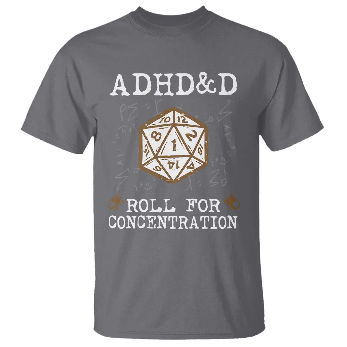 ADHD&D Roll for Concentration T Shirt ADHD Roll For Concentration Funny Gamer - Wonder Print Shop