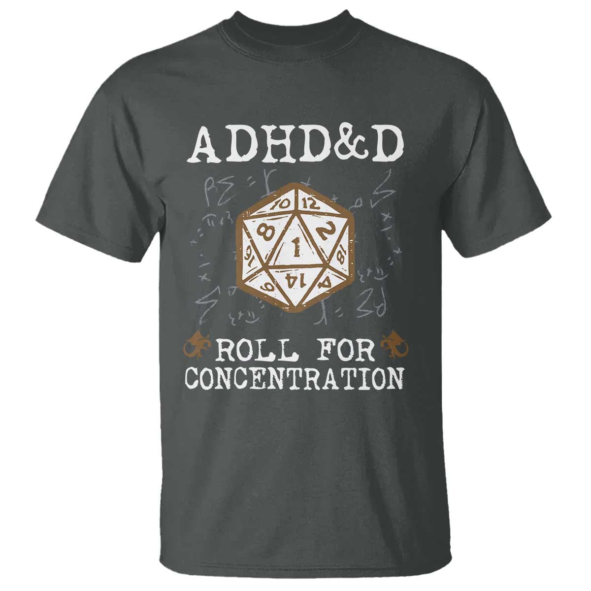ADHD&D Roll for Concentration T Shirt ADHD Roll For Concentration Funny Gamer - Wonder Print Shop