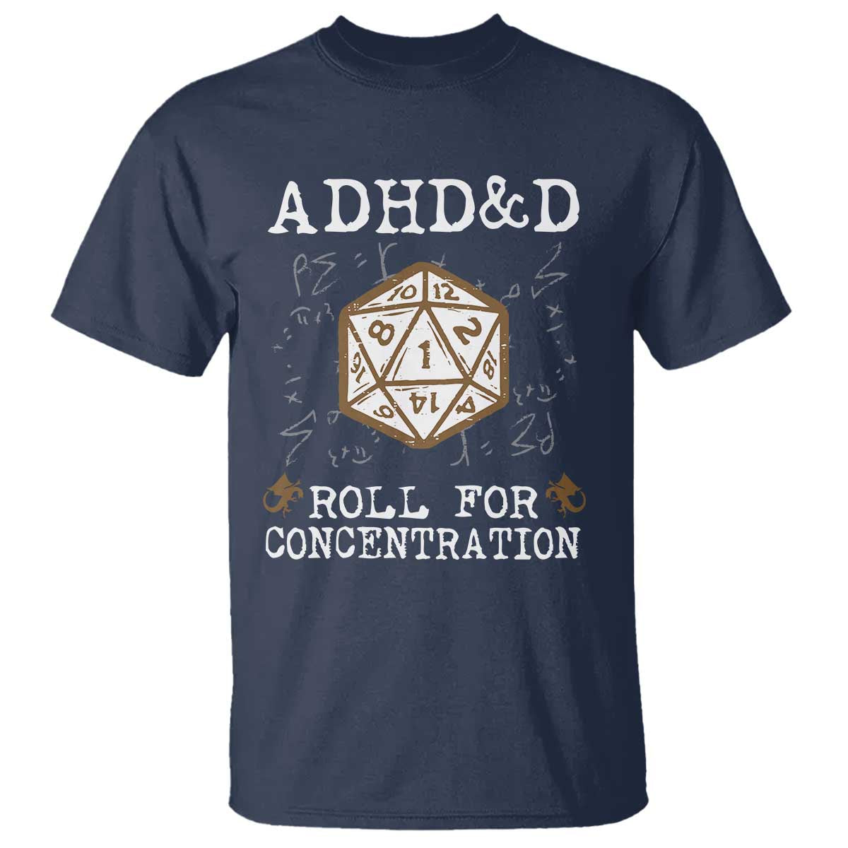 ADHD&D Roll for Concentration T Shirt ADHD Roll For Concentration Funny Gamer - Wonder Print Shop