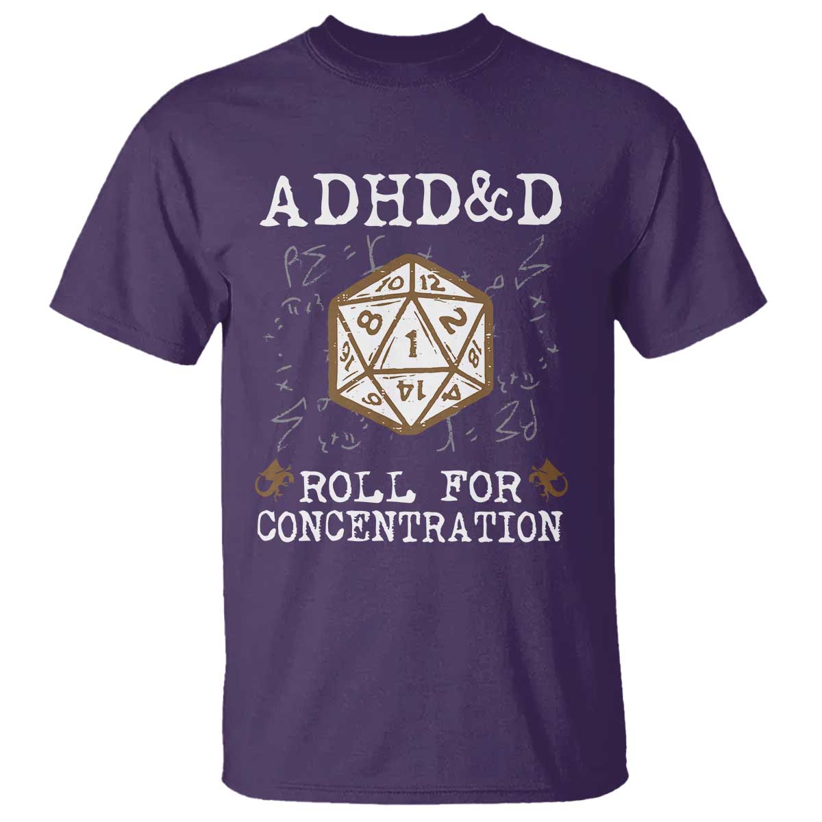 ADHD&D Roll for Concentration T Shirt ADHD Roll For Concentration Funny Gamer - Wonder Print Shop