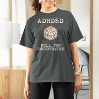 ADHD&D Roll for Concentration T Shirt For Women ADHD Roll For Concentration Funny Gamer - Wonder Print Shop