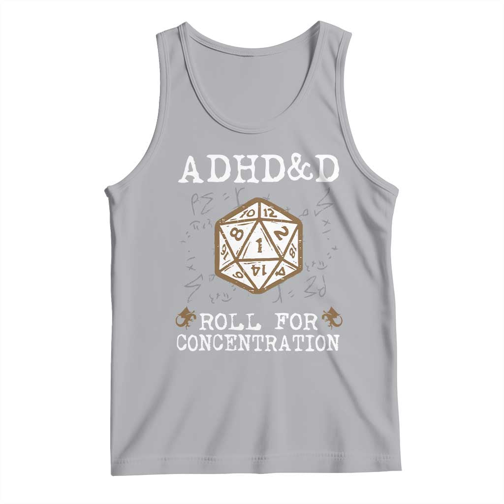 ADHD&D Roll for Concentration Tank Top ADHD Roll For Concentration Funny Gamer - Wonder Print Shop