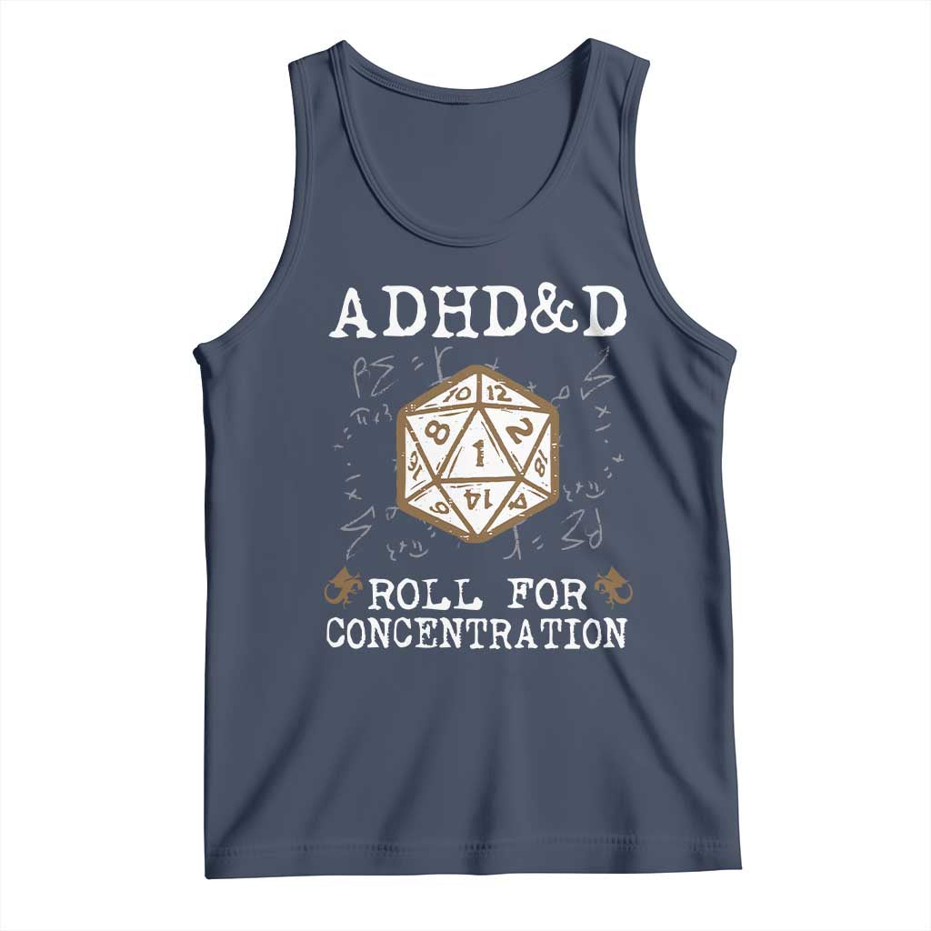 ADHD&D Roll for Concentration Tank Top ADHD Roll For Concentration Funny Gamer - Wonder Print Shop