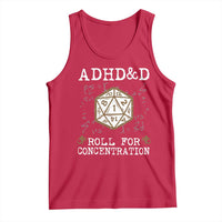 ADHD&D Roll for Concentration Tank Top ADHD Roll For Concentration Funny Gamer - Wonder Print Shop