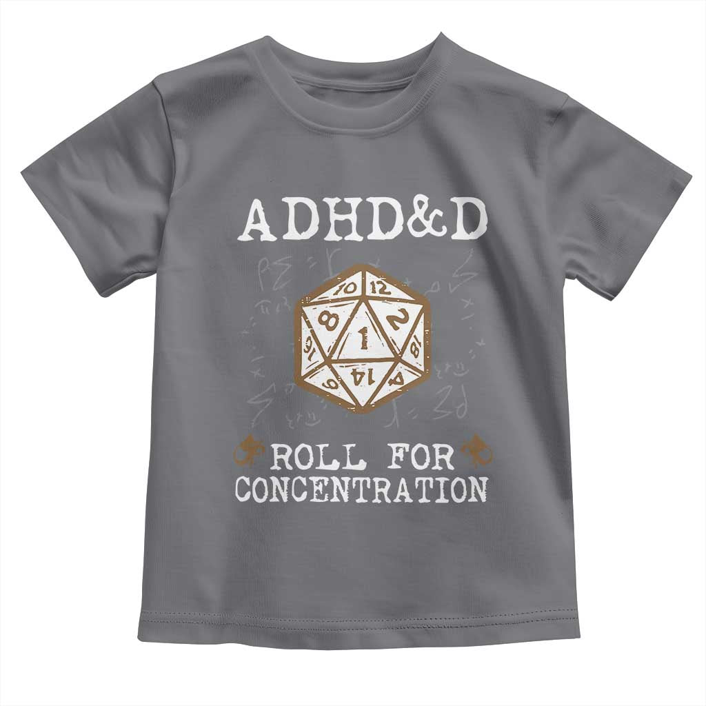 ADHD&D Roll for Concentration Toddler T Shirt ADHD Roll For Concentration Funny Gamer - Wonder Print Shop
