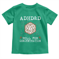 ADHD&D Roll for Concentration Toddler T Shirt ADHD Roll For Concentration Funny Gamer - Wonder Print Shop