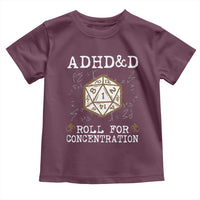 ADHD&D Roll for Concentration Toddler T Shirt ADHD Roll For Concentration Funny Gamer - Wonder Print Shop