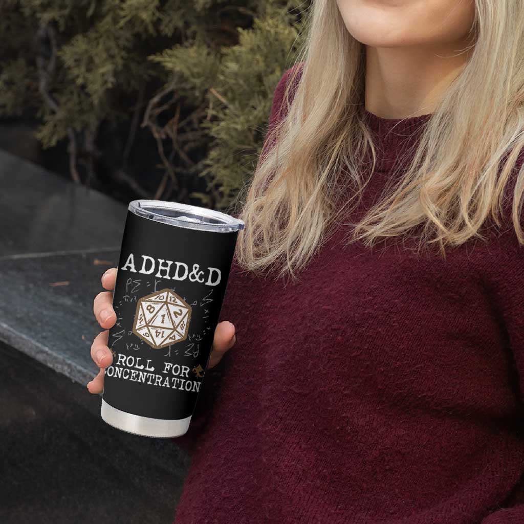 ADHD&D Roll for Concentration Tumbler Cup ADHD Roll For Concentration Funny Gamer - Wonder Print Shop