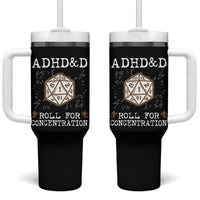 ADHD&D Roll for Concentration Tumbler With Handle ADHD Roll For Concentration Funny Gamer - Wonder Print Shop