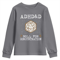 ADHD&D Roll for Concentration Youth Sweatshirt ADHD Roll For Concentration Funny Gamer - Wonder Print Shop