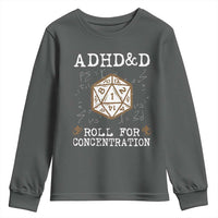 ADHD&D Roll for Concentration Youth Sweatshirt ADHD Roll For Concentration Funny Gamer - Wonder Print Shop
