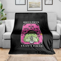 ADHD Meme Throw Blanket Neurodivergent Wizard Frog I Cant Focus - Wonder Print Shop
