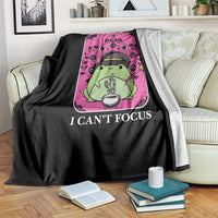 ADHD Meme Throw Blanket Neurodivergent Wizard Frog I Cant Focus - Wonder Print Shop