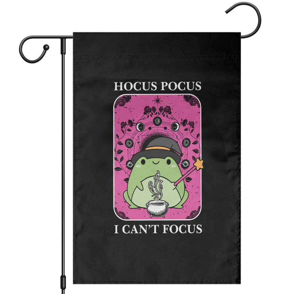 ADHD Meme Garden Flag Neurodivergent Wizard Frog I Cant Focus - Wonder Print Shop