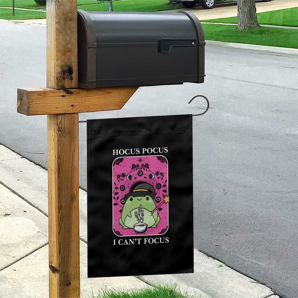 ADHD Meme Garden Flag Neurodivergent Wizard Frog I Cant Focus - Wonder Print Shop