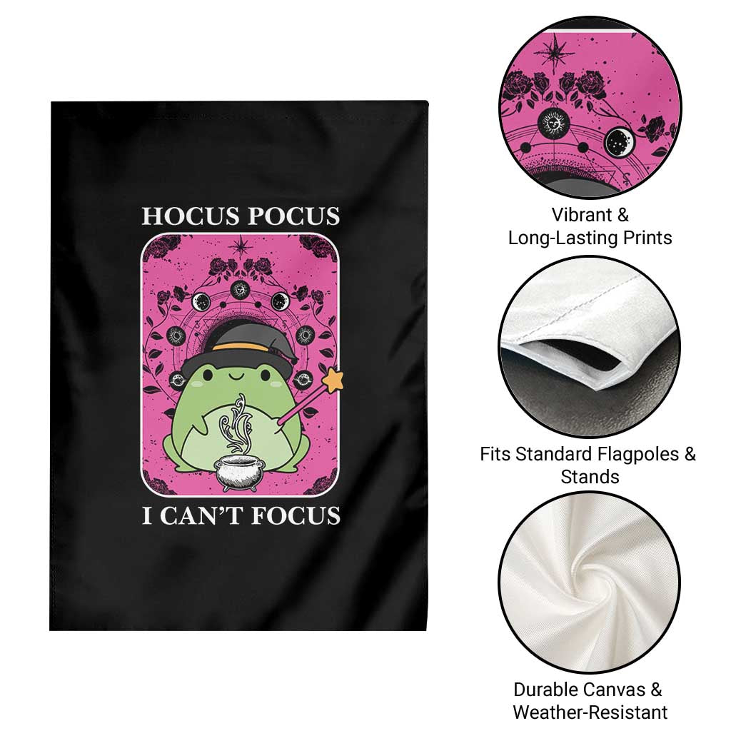 ADHD Meme Garden Flag Neurodivergent Wizard Frog I Cant Focus - Wonder Print Shop