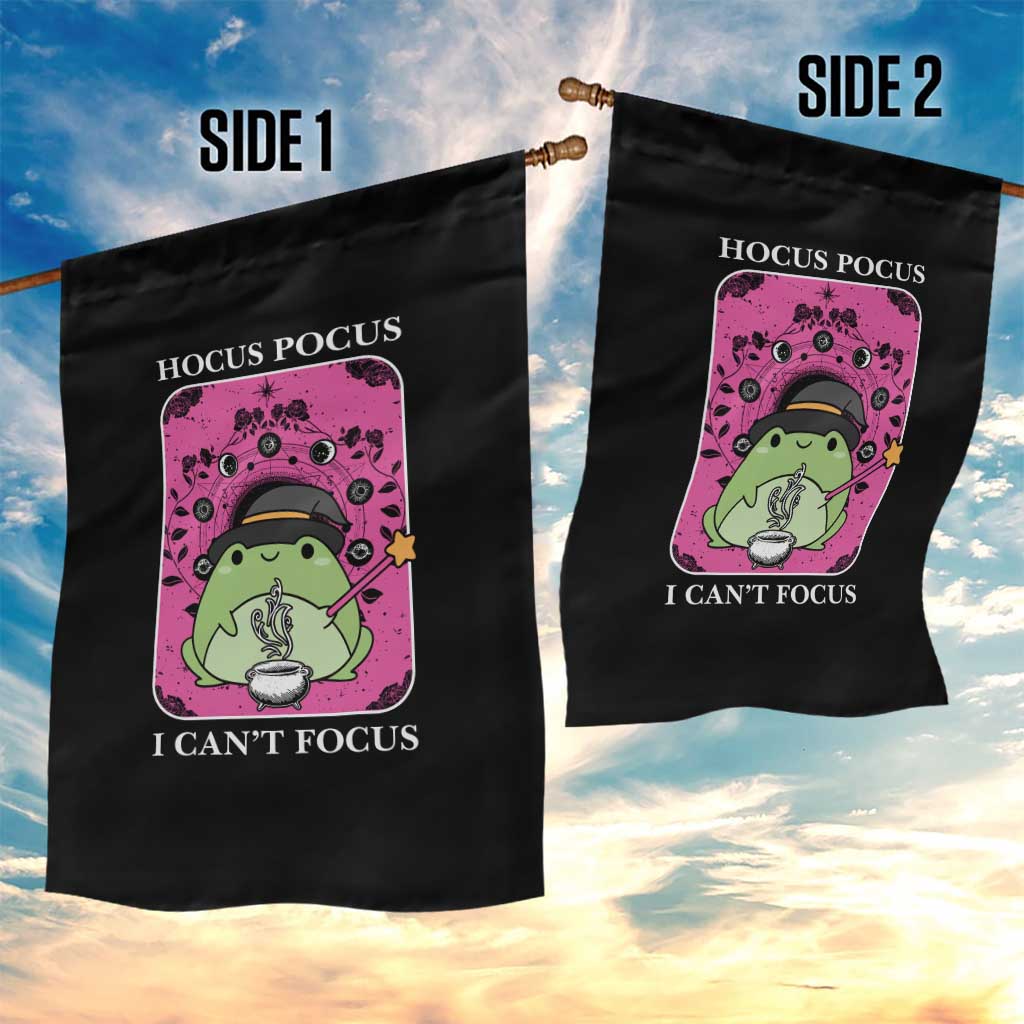ADHD Meme Garden Flag Neurodivergent Wizard Frog I Cant Focus - Wonder Print Shop