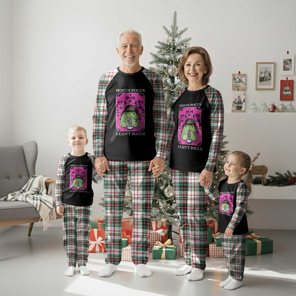 ADHD Meme Plaid Pajama Set Neurodivergent Wizard Frog I Cant Focus - Wonder Print Shop