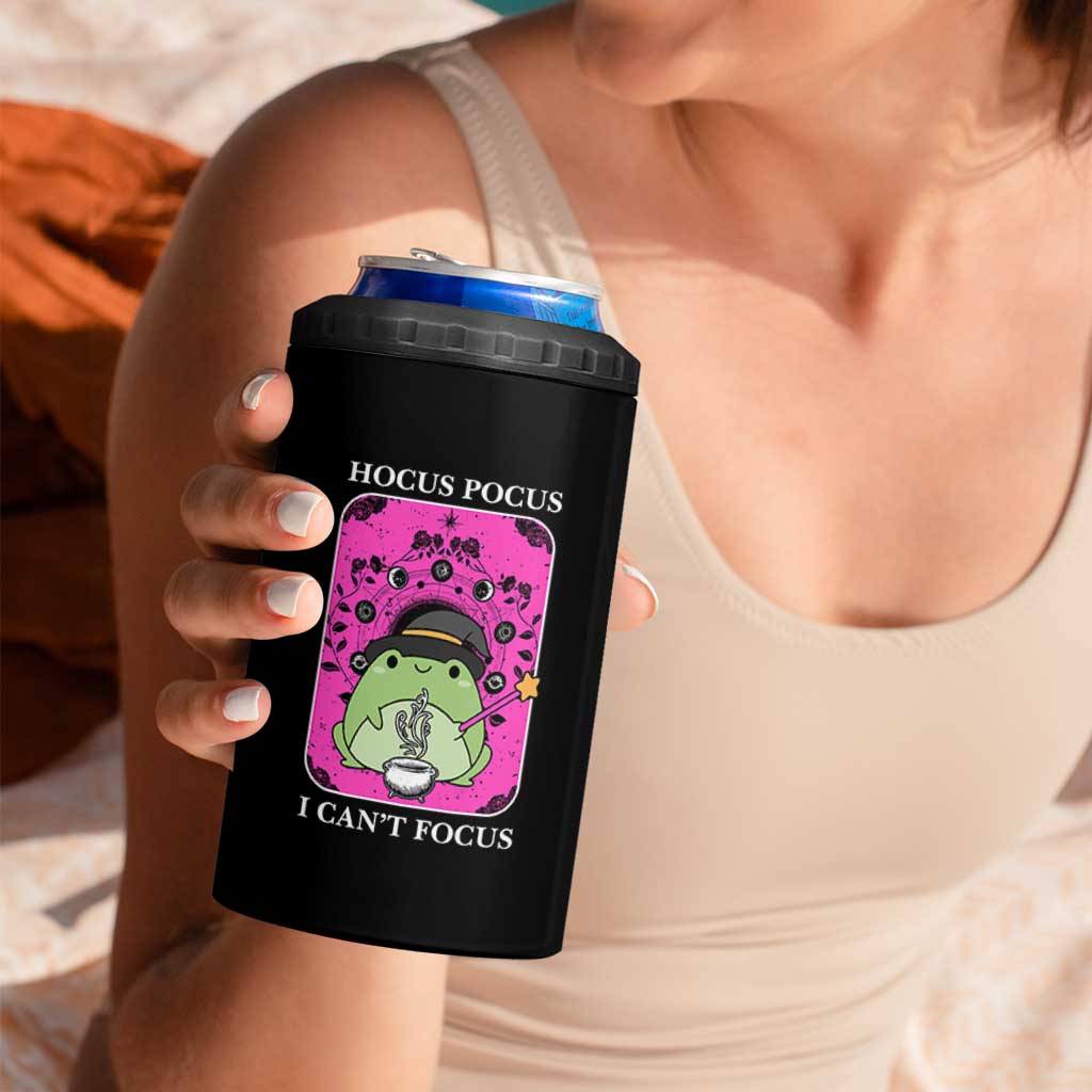 ADHD Meme 4 in 1 Can Cooler Tumbler Neurodivergent Wizard Frog I Cant Focus - Wonder Print Shop