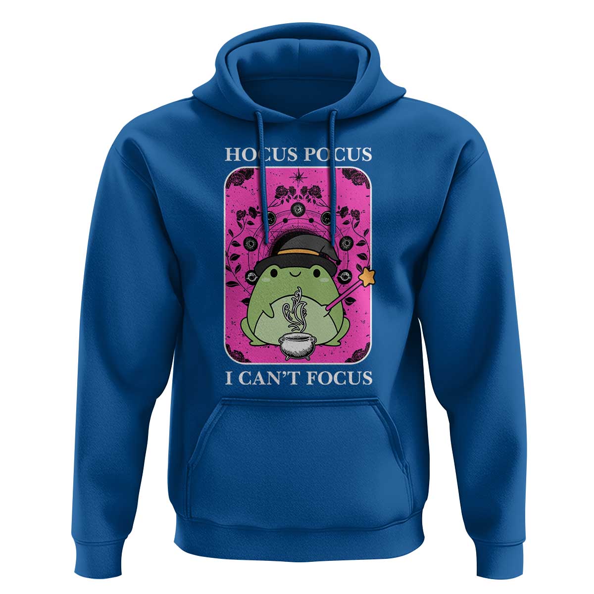 ADHD Meme Hoodie Neurodivergent Wizard Frog I Cant Focus - Wonder Print Shop