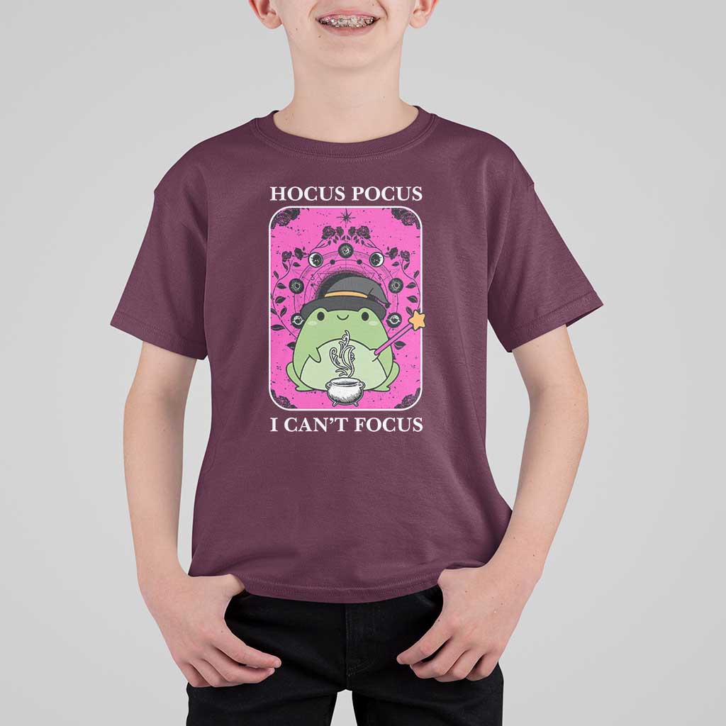 ADHD Meme T Shirt For Kid Neurodivergent Wizard Frog I Cant Focus - Wonder Print Shop