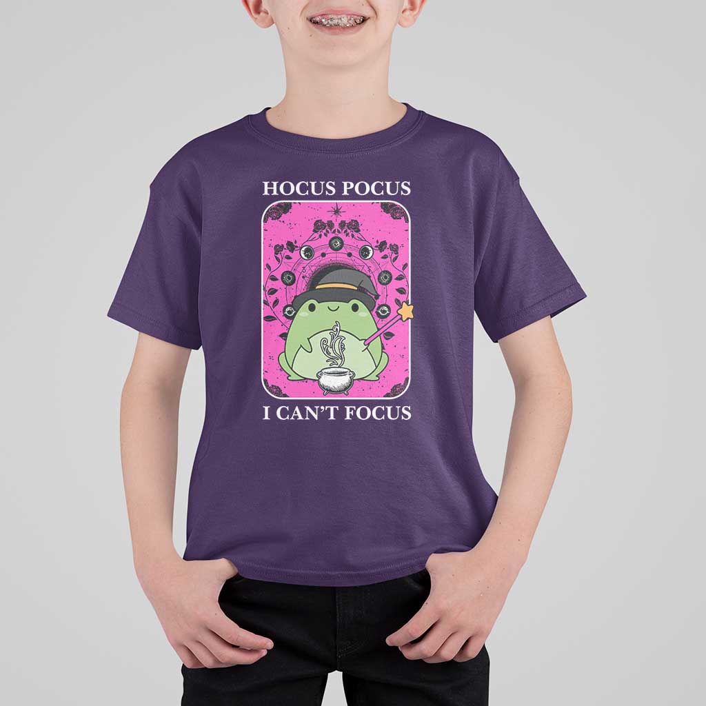 ADHD Meme T Shirt For Kid Neurodivergent Wizard Frog I Cant Focus - Wonder Print Shop