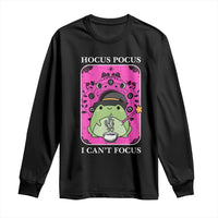 ADHD Meme Long Sleeve Shirt Neurodivergent Wizard Frog I Cant Focus - Wonder Print Shop