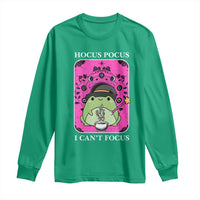 ADHD Meme Long Sleeve Shirt Neurodivergent Wizard Frog I Cant Focus - Wonder Print Shop