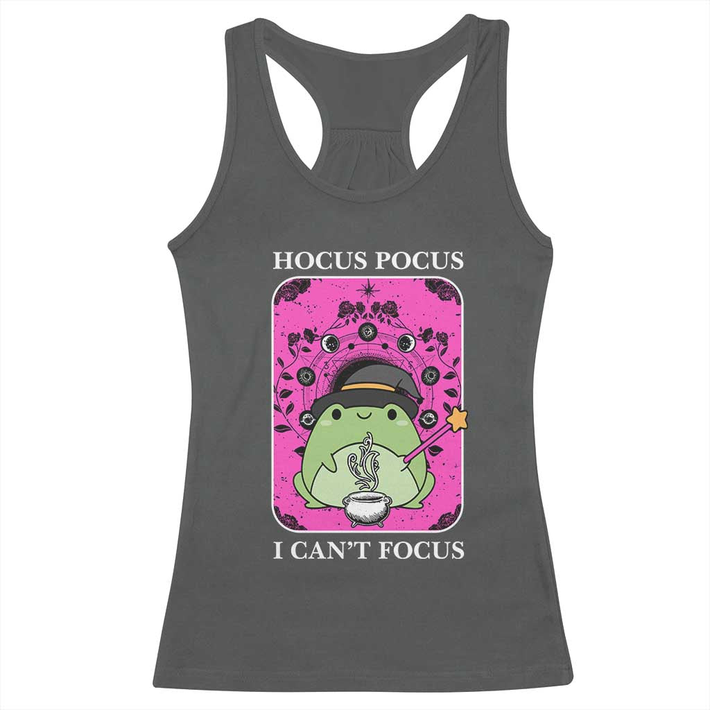 ADHD Meme Racerback Tank Top Neurodivergent Wizard Frog I Cant Focus - Wonder Print Shop