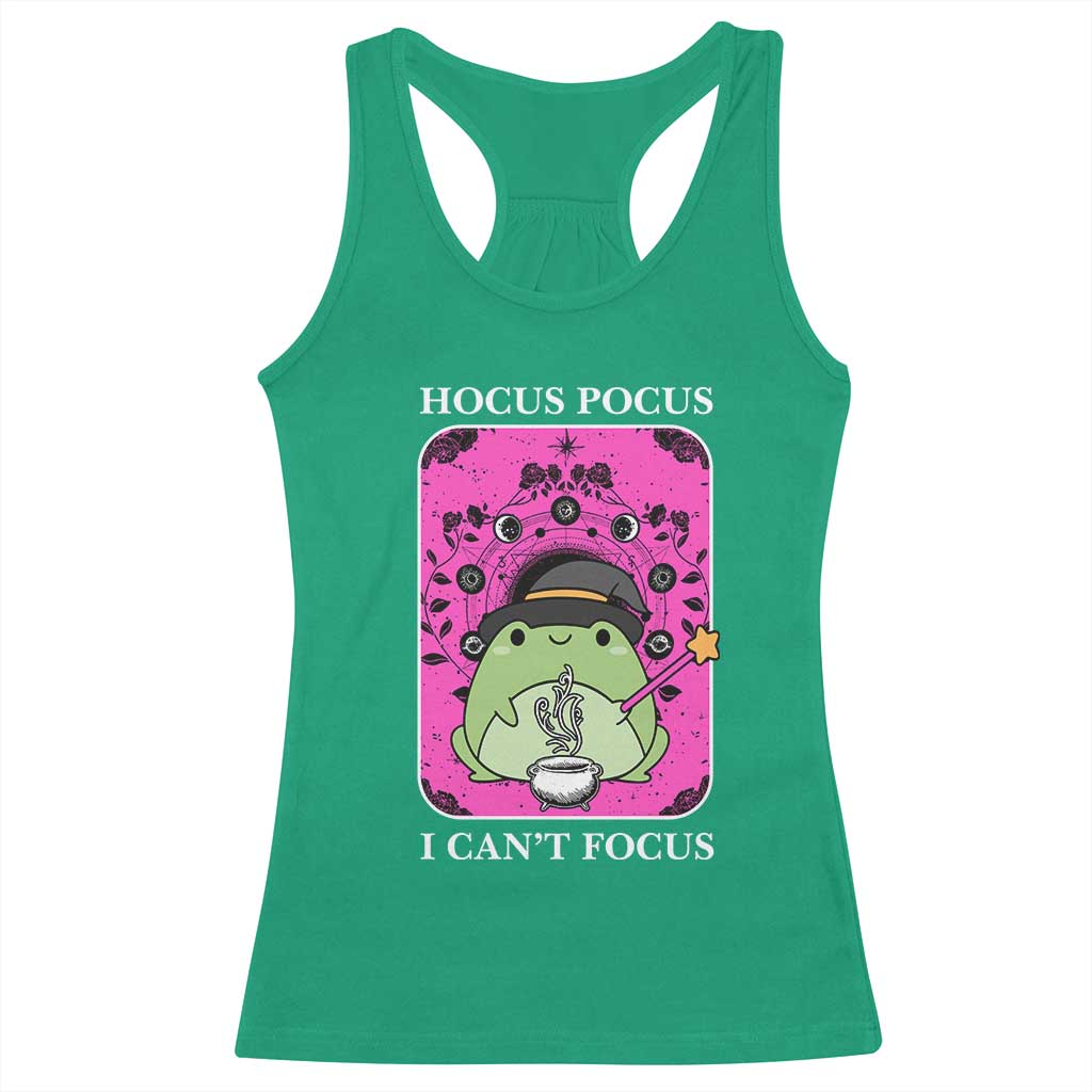 ADHD Meme Racerback Tank Top Neurodivergent Wizard Frog I Cant Focus - Wonder Print Shop