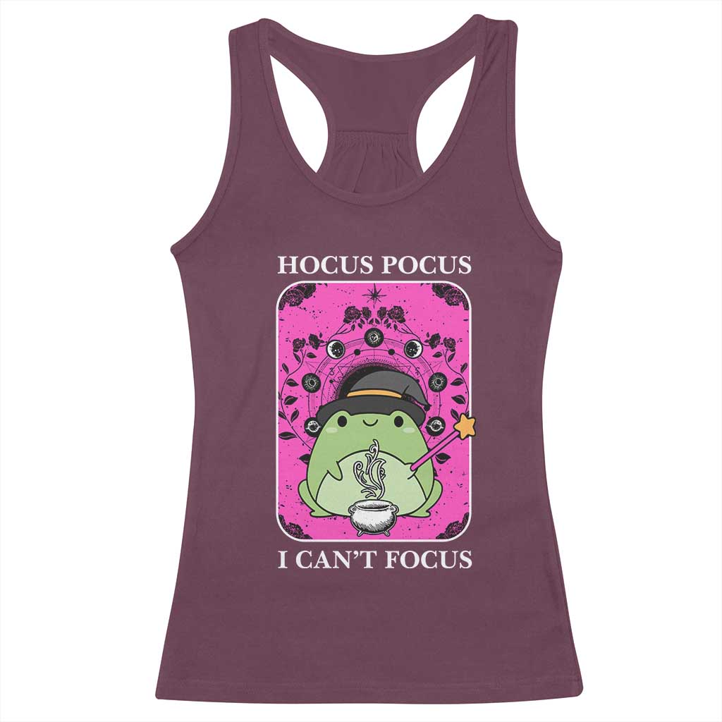 ADHD Meme Racerback Tank Top Neurodivergent Wizard Frog I Cant Focus - Wonder Print Shop